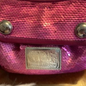 Coach Poppy pink sequin purse. Gently used.